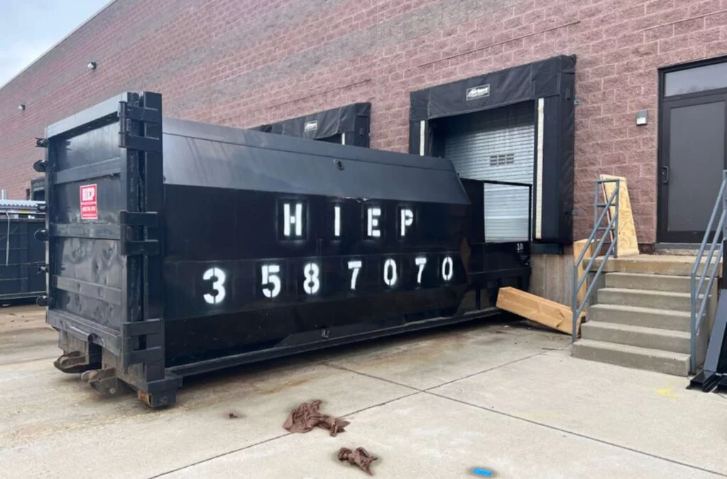 Eco-friendly, recycling dumpsters from Hiep Sanitation lined up in Orange County, NY, promoting sustainable waste disposal options, Dumpster Rental Near Me.